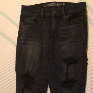 Black American eagle ripped jeans